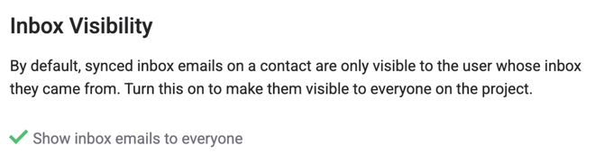 Inbox Visibility