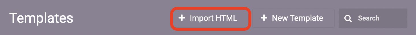 Importing & Exporting HTML Email Templates