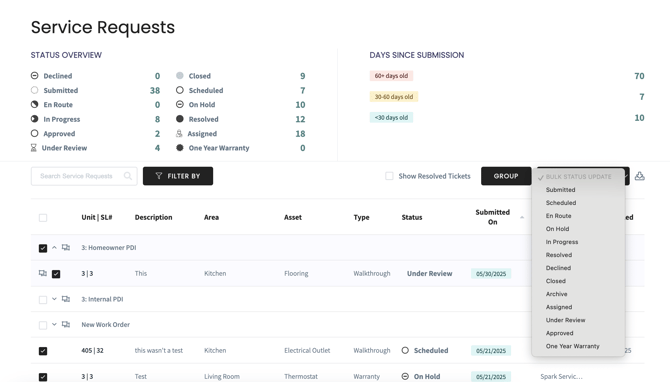 Bulk Status Update 2