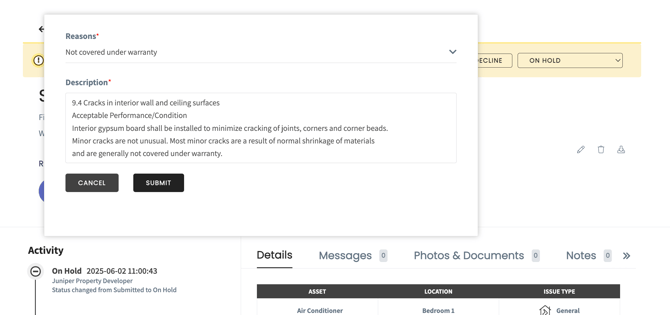 Decline Service Request 3